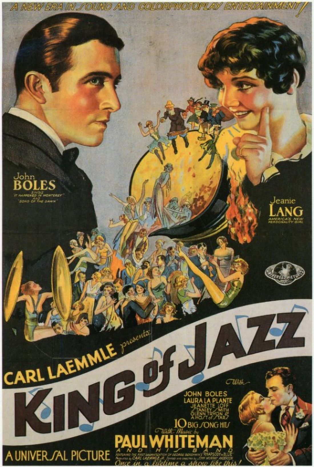 King of Jazz Movie Poster 11 x 17 print featuring vibrant jazz themes.