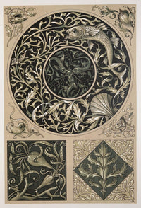 Die Pflanze in Kunst und Gewerbe Pl.036 poster print by Anton Seder showcasing intricate botanical art.