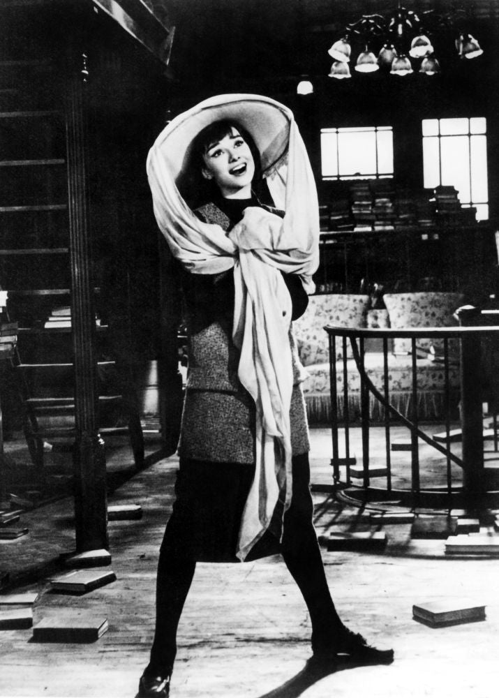 Funny Face Audrey Hepburn 1957 poster print showcasing her iconic expression.
