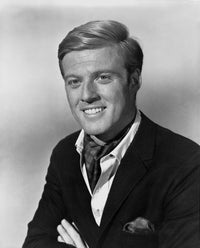 Robert Redford smiling photo print, hands crossed, classic cinema