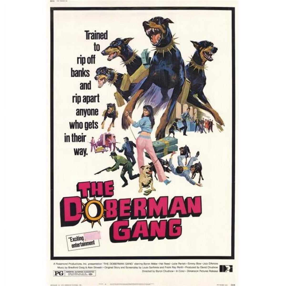 The Doberman Gang Movie Poster Print in vibrant colors