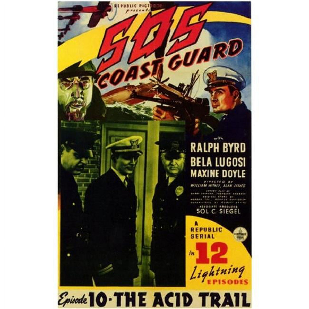 SOS Coast Guard Movie Poster 11x17 print featuring maritime heroism.