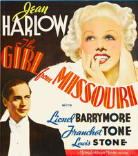 Girl From Missouri movie poster featuring Franchot Tone and Jean Harlow, 1934 classic film.