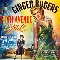 Fifth Avenue movie poster print featuring Ginger Rogers from 1939.