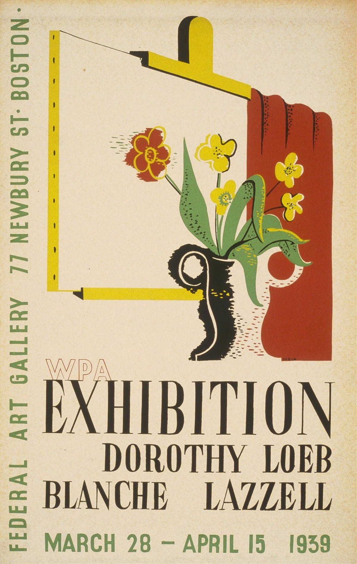 WPA Exhibition Poster featuring Dorothy Loeb and Blanche Lazzell by Ben Nason.