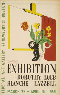 WPA Exhibition Poster featuring Dorothy Loeb and Blanche Lazzell by Ben Nason.