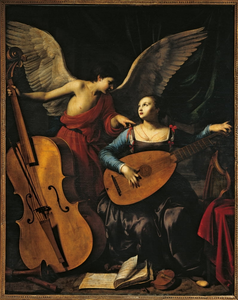 St. Cecilia and the Angel Poster Print available in multiple sizes.