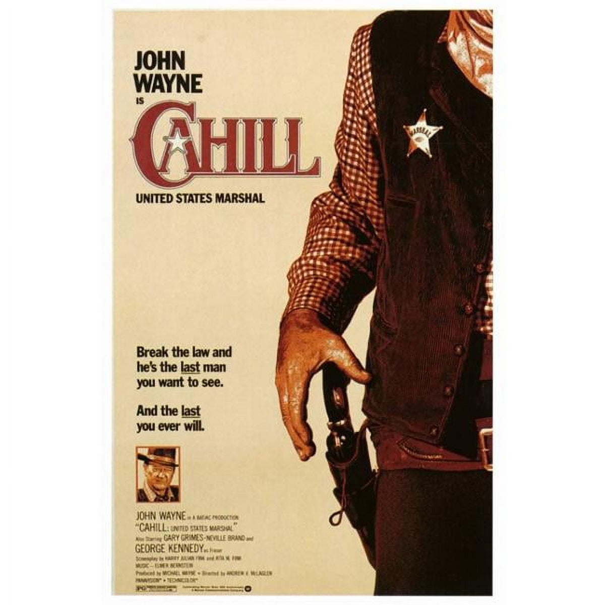 Cahill U.S. Marshal Movie Poster Print - 27x40 inch