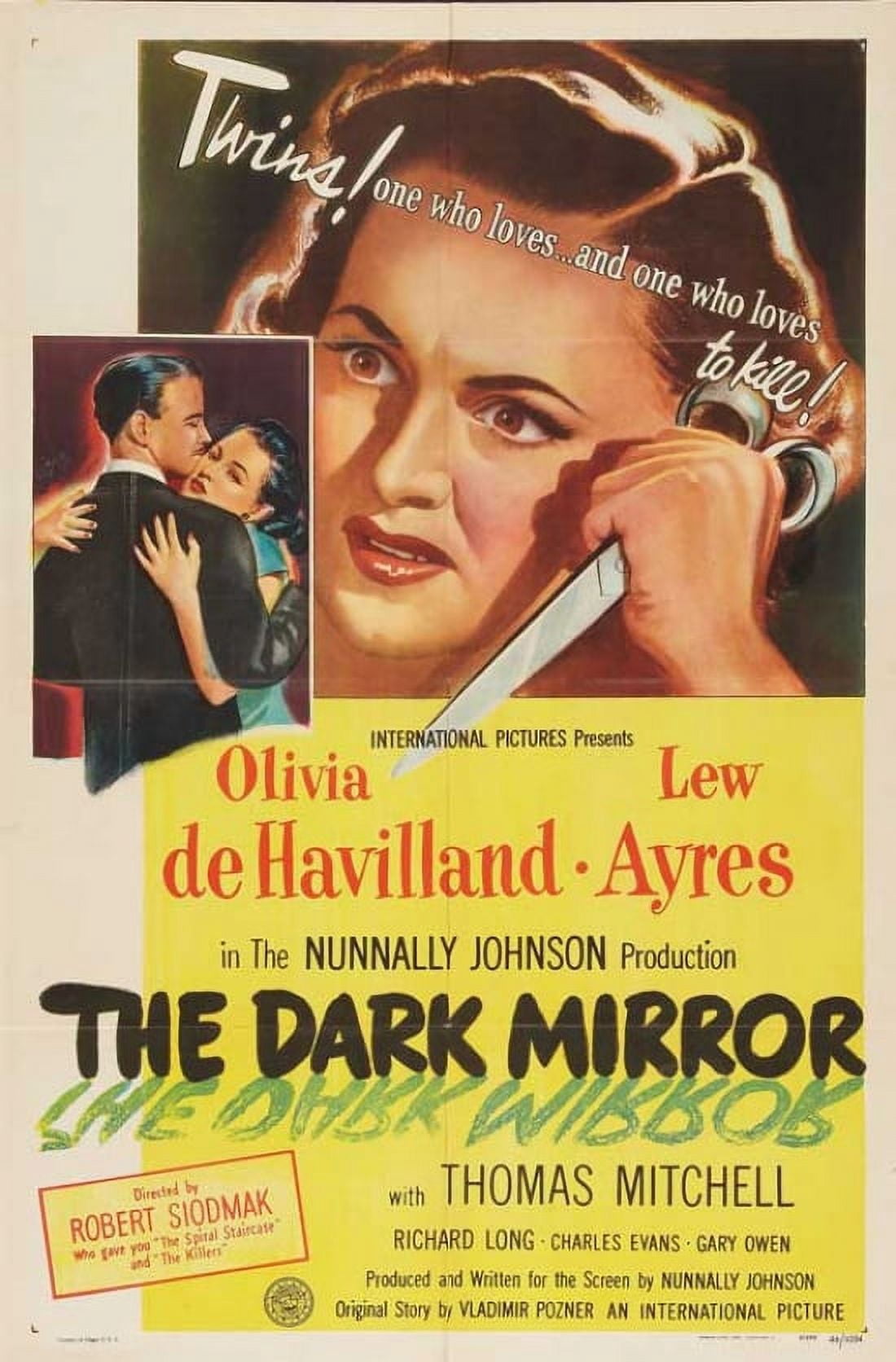 The Dark Mirror Movie Poster - 11x17 print