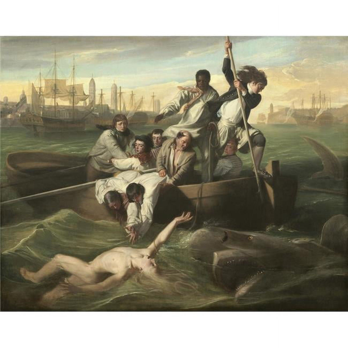 Watson and the Shark poster print displaying an intense ocean scene.