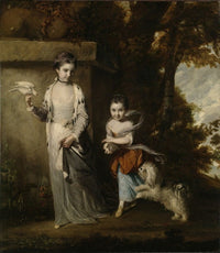 Portrait of the Ladies Amabel and Mary Jemima Yorke fine art print by Sir Joshua Reynolds