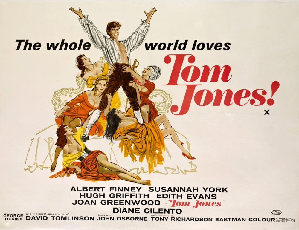 Tom Jones Movie Masterprint Poster featuring Albert Finney, 1963, 14x11