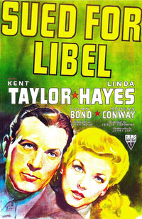 Sued for Libel 1939 Movie Masterprint Poster Print