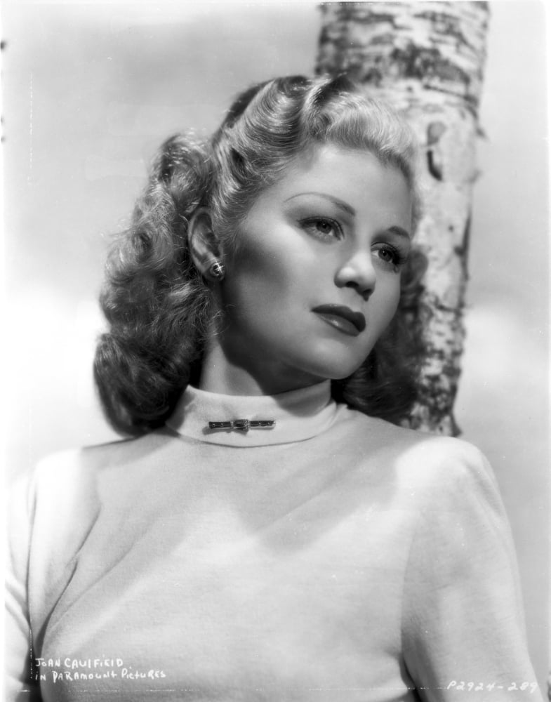 Joan Caulfield leaning on a tree - classic portrait photo print
