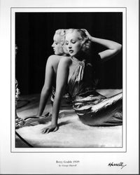 1939 black and white photo print of Betty Grable by George Hurrell