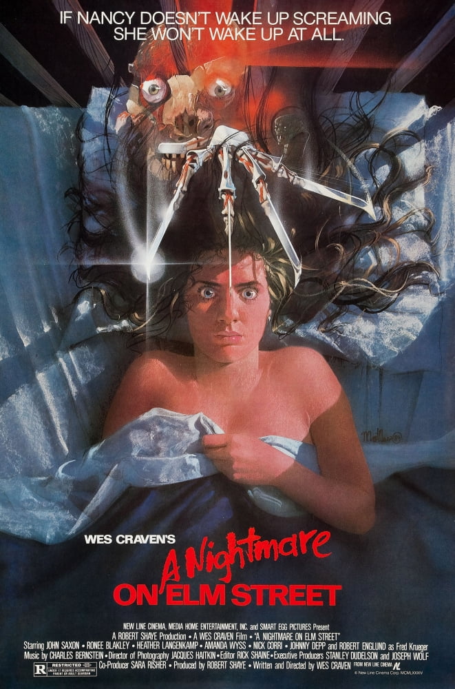 Fine Art Poster Print of A Nightmare On Elm Street, horror classic.