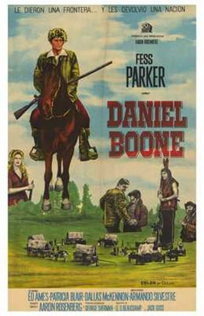 Daniel Boone TV Movie Poster featuring classic adventure imagery.