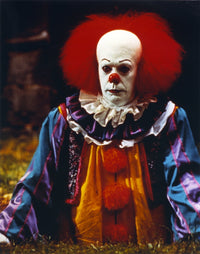 Tim Curry as Pennywise photo print in clown outfit.