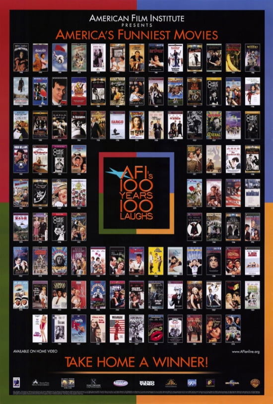 AFI 100 Years of Laughs Movie Poster Print 27x40