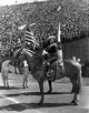 Yvonne DeCarlo black and white horse riding photo print