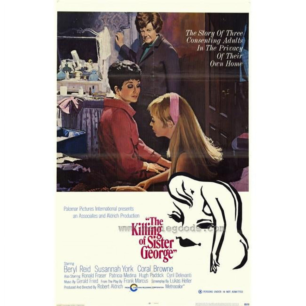 The Killing of Sister George movie poster print 27x40