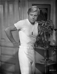 Robert Redford classic photo print in white shirt
