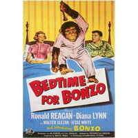 'Bedtime for Bonzo' movie poster print capturing classic cinema charm.