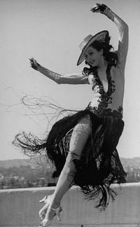 Ann Miller Fringe Photo Print showcasing vintage Hollywood elegance.