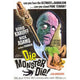 Die Monster Die! classic horror movie poster print 27x40