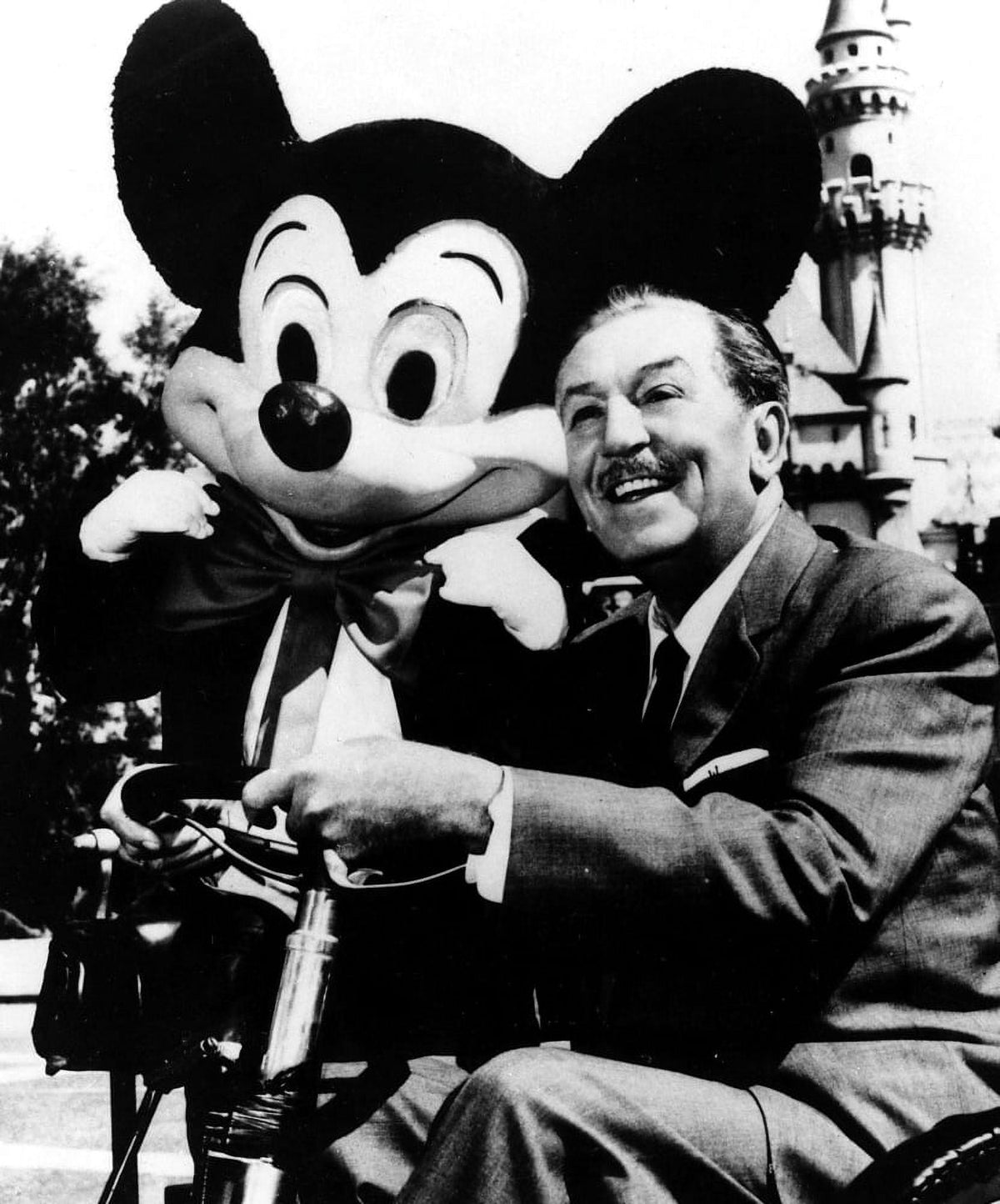 Walt Disney and Mickey Mouse photo print capturing iconic moments.