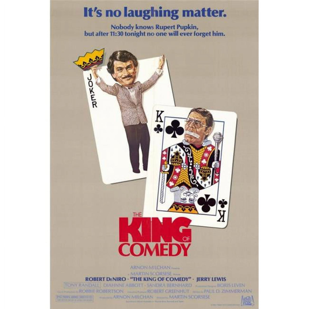 The King of Comedy movie poster print 27x40