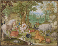 Orpheus Charming the Animals art print by Jacob Hoefnagel