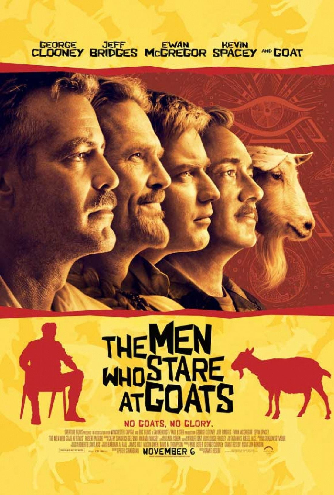 The Men Who Stare at Goats movie poster 11x17 size.