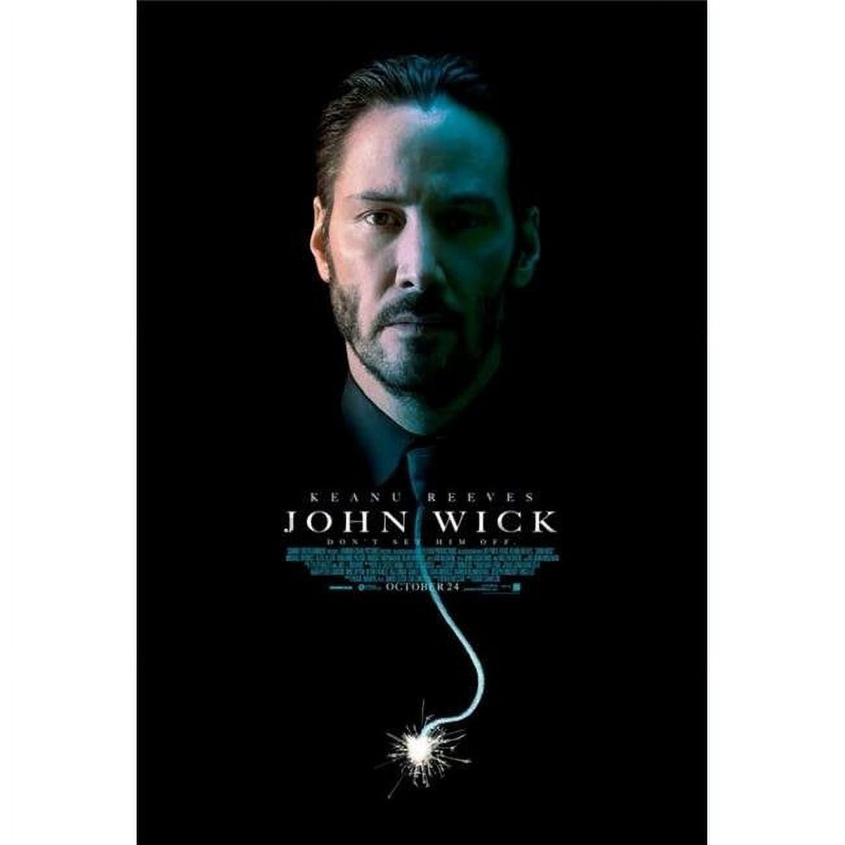 John Wick movie poster 11x17 print featuring action scenes
