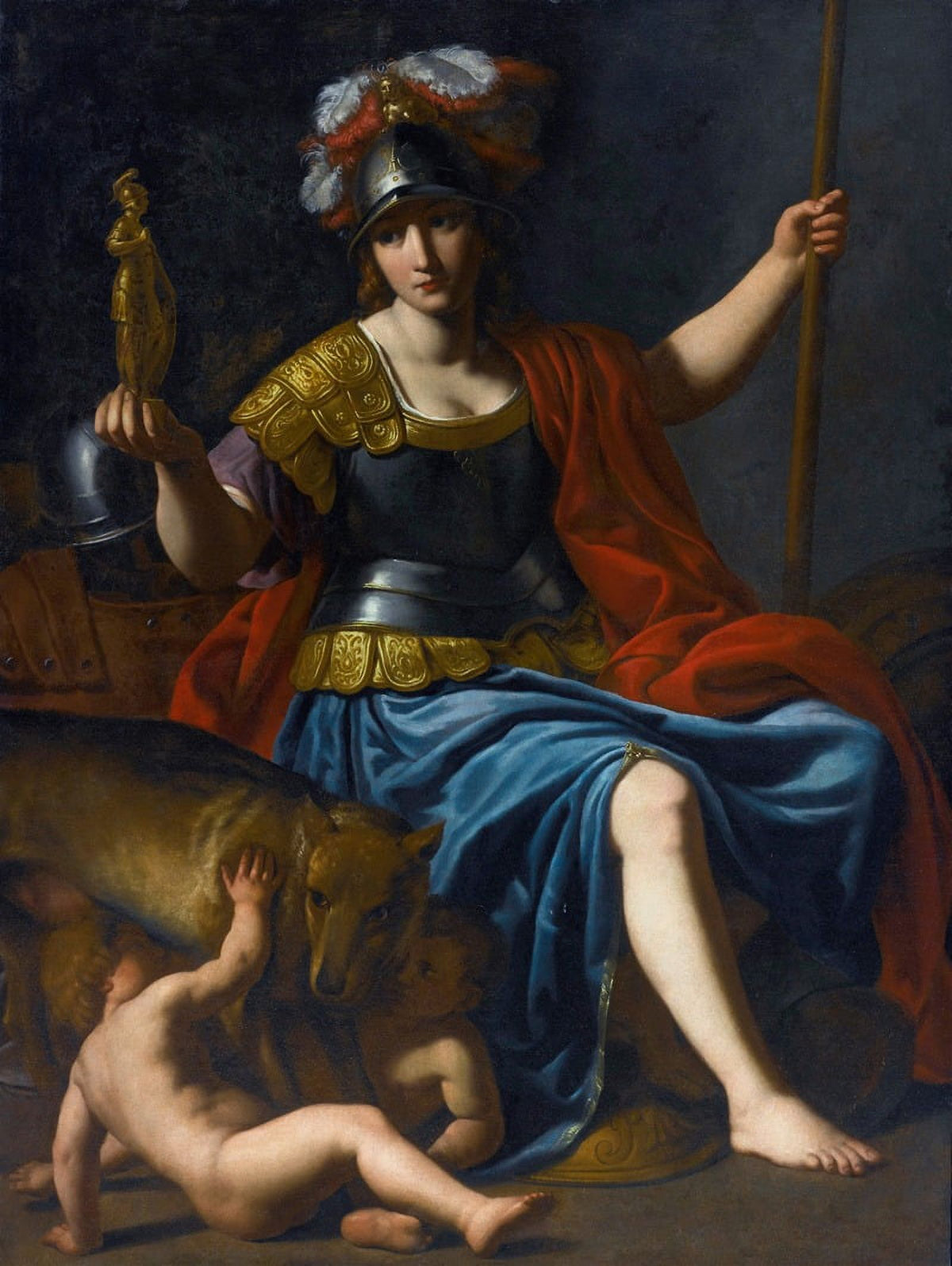 Bellona with Romulus and Remus art print by Alessandro Turchi