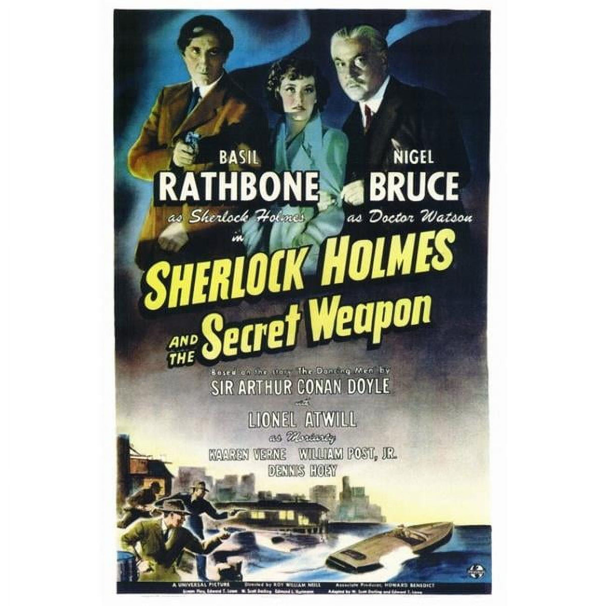 Sherlock Holmes and the Secret Weapon Movie Poster Print 27x40