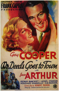 Mr. Deeds Goes to Town Movie Poster 11x17 featuring classic film imagery.