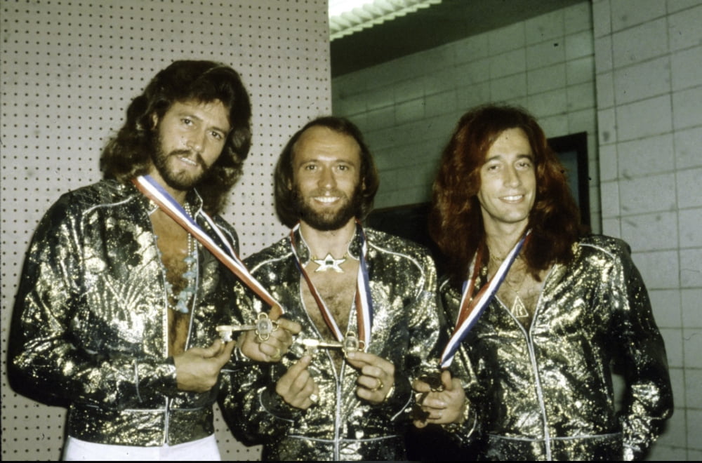Bee Gees iconic photo print capturing the essence of their music.
