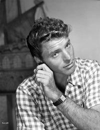 Burt Lancaster candid shot photo print, classic Hollywood art.