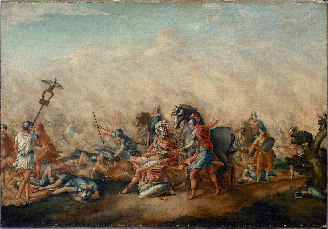 The Death of Paulus Aemilius at the Battle of Cannae by John Trumbull poster print.