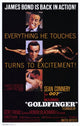Goldfinger movie poster print showcasing classic cinema art.