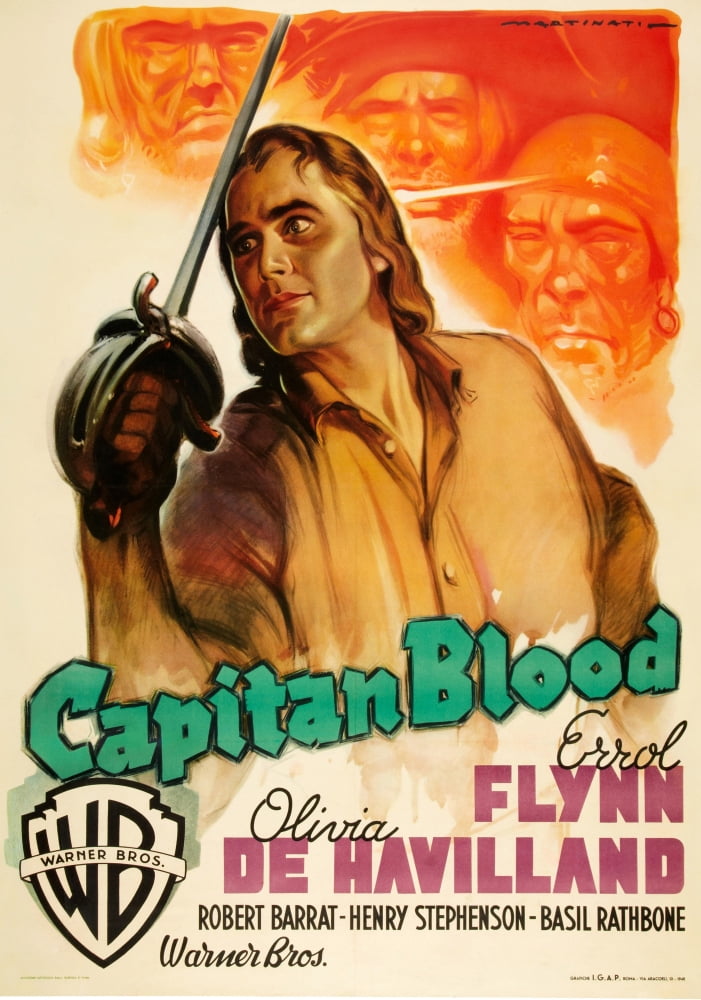 Captain Blood Movie Masterprint Poster featuring Errol Flynn