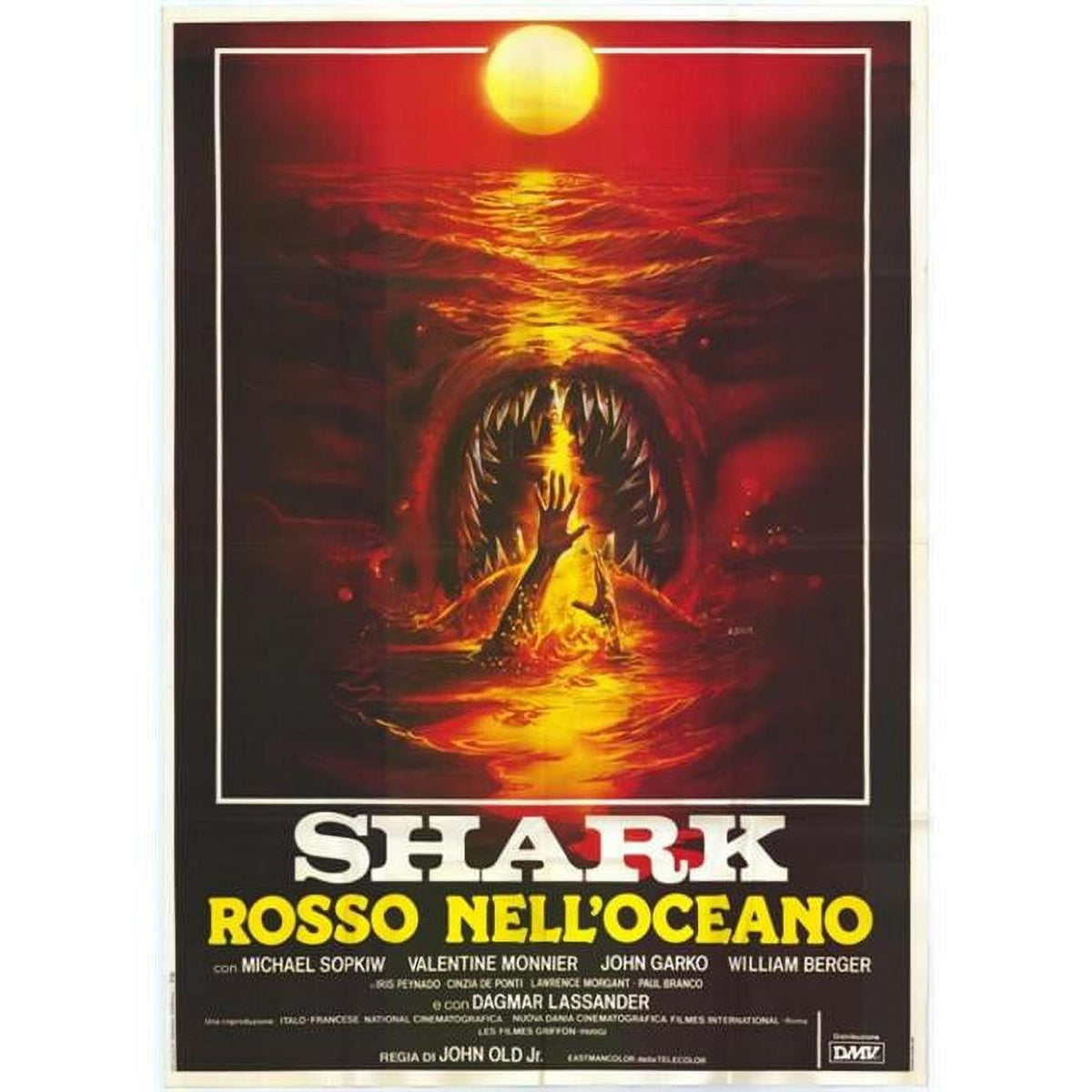 Red Ocean Movie Poster Print featuring vibrant ocean imagery in 27x40 size.