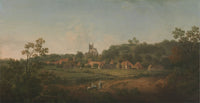 A Distant View of Hythe Village and Church Poster Print by Arthur Nelson
