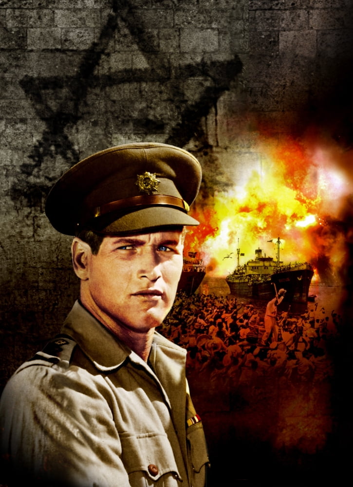 Exodus movie photo print featuring Paul Newman in iconic scene.