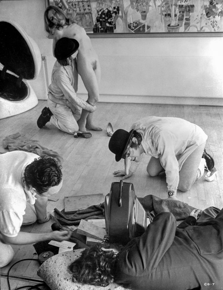 Clockwork Orange Three Men Harassing Naked Girl Photo Print