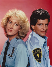 Hill Street Blues police attire photo print, characters in back to back pose.