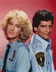 Hill Street Blues police attire photo print, characters in back to back pose.