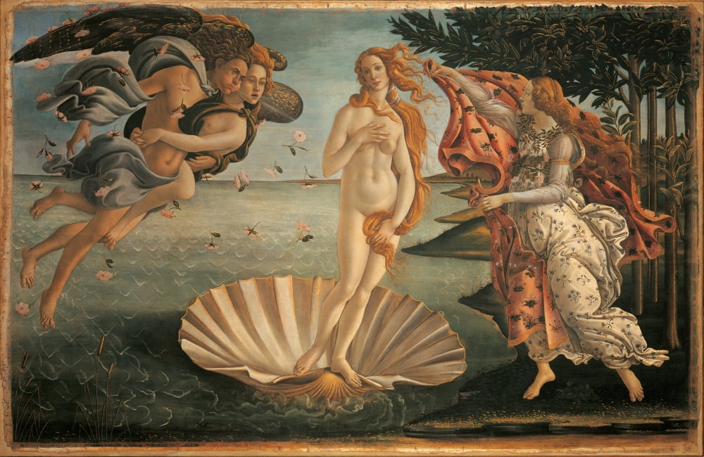 'The Birth of Venus' poster print showcasing classic art on premium paper.
