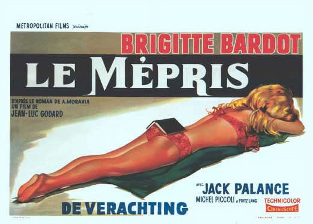 Contempt Movie Poster 11x17 print showcasing iconic film imagery.